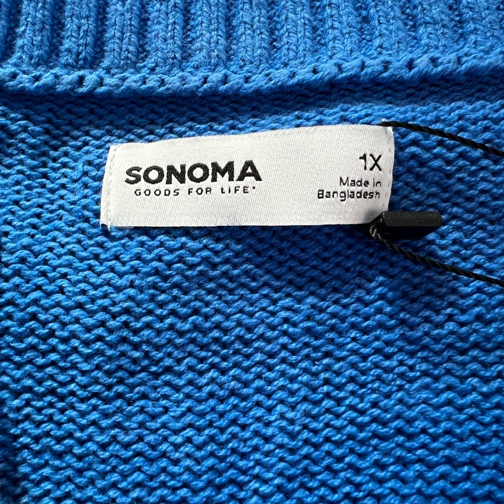 π EUC SONOMA Cobalt Blue Long Sleeve Sweater | Sz 1X - Picture 5 of 7